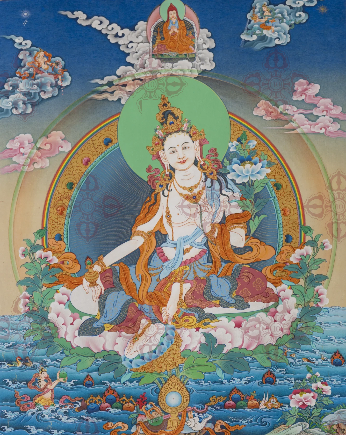 Nädjom Drolma Karpo thangka painting view