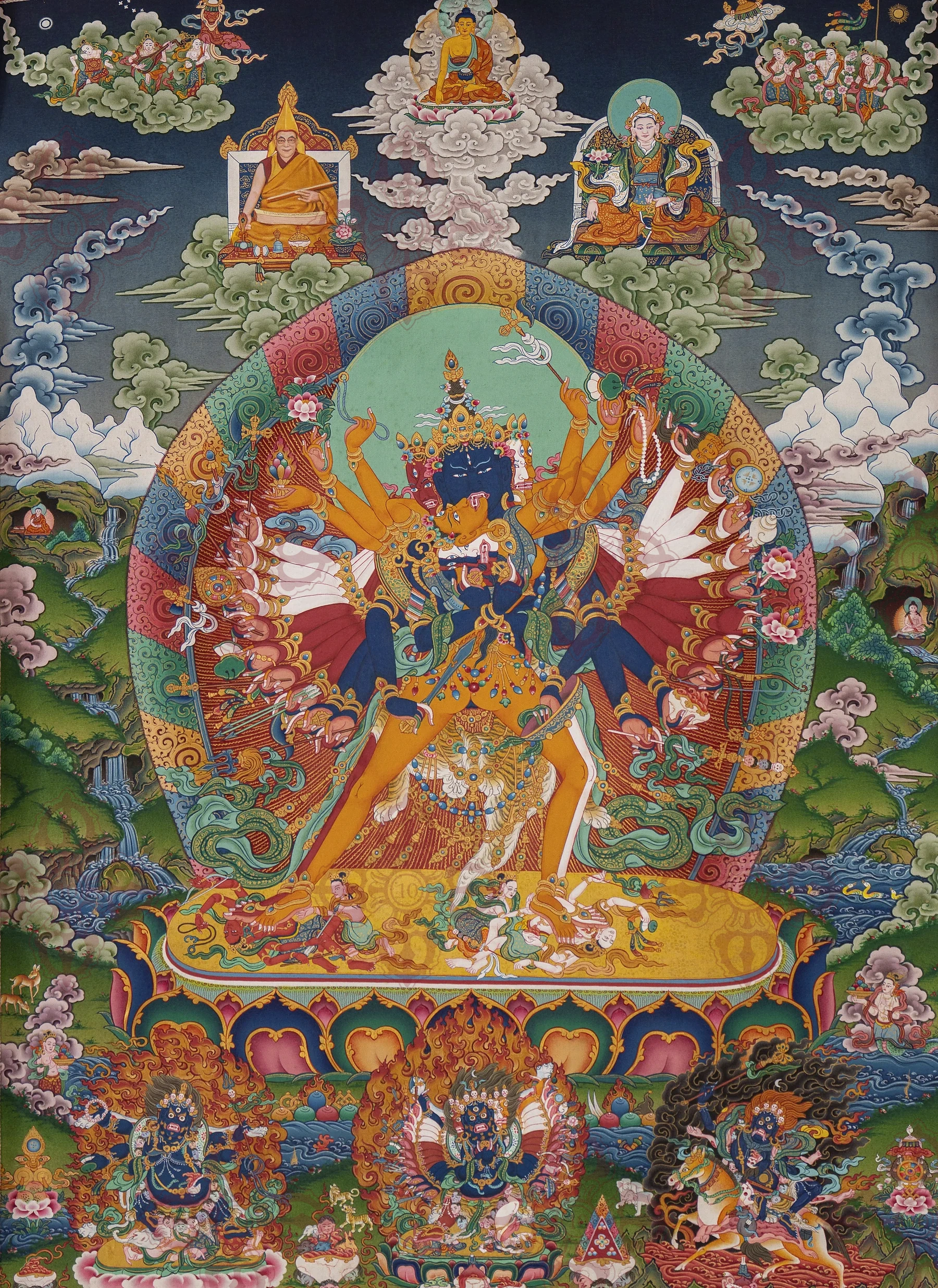 Kālacakra thangka painting view